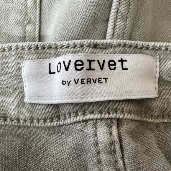 LOVERVET Tummy Control Distressed High Rise Crop Flare Jeans Size 30 - Picture 5 of 6